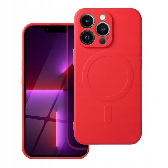 Futerał SILICONE MAG COVER kompatybilny z MagSafe do IPHONE 16 Plus czerwony