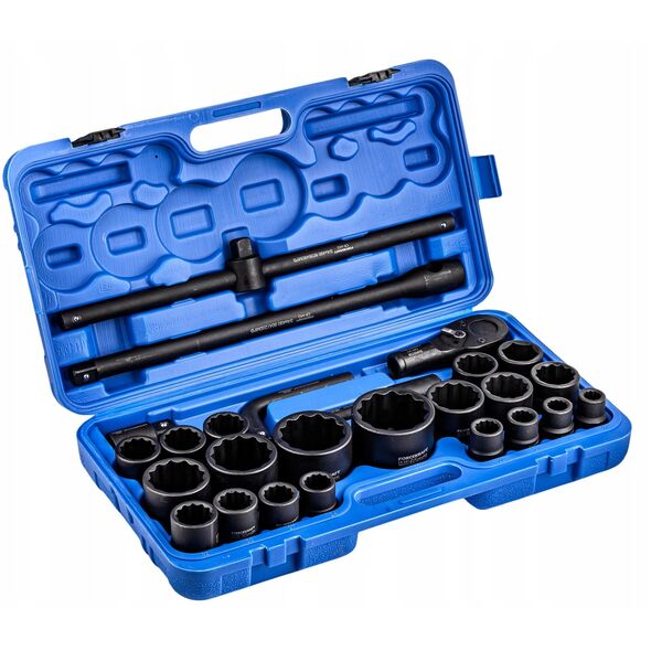 Zestaw narzędzi udarowych 26el. 3/4" (17-50mm) i 1" (55-65mm) (12-kątnych)