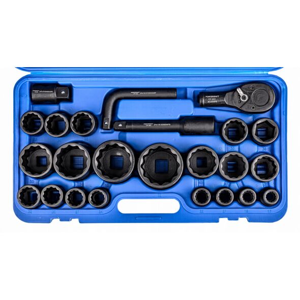 Zestaw narzędzi udarowych 26el. 3/4" (17-50mm) i 1" (55-65mm) (12-kątnych)
