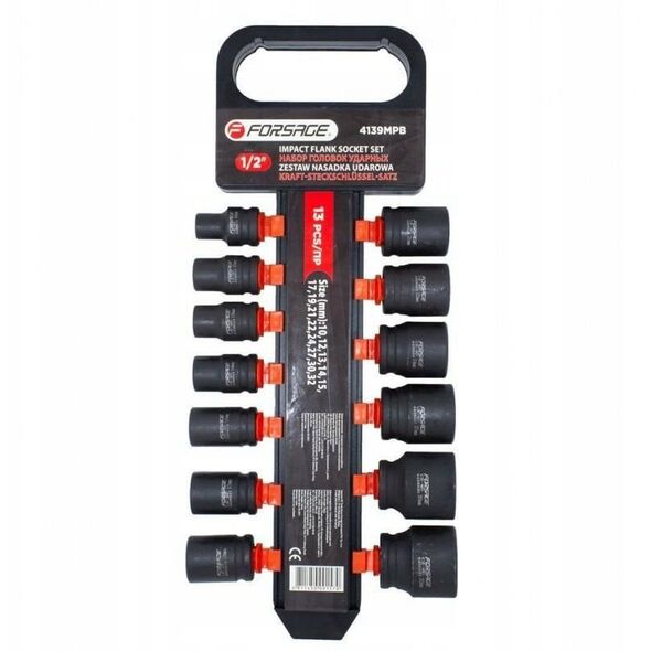 Zestaw nasadek udarowych 13el. 1/2" 10-32mm