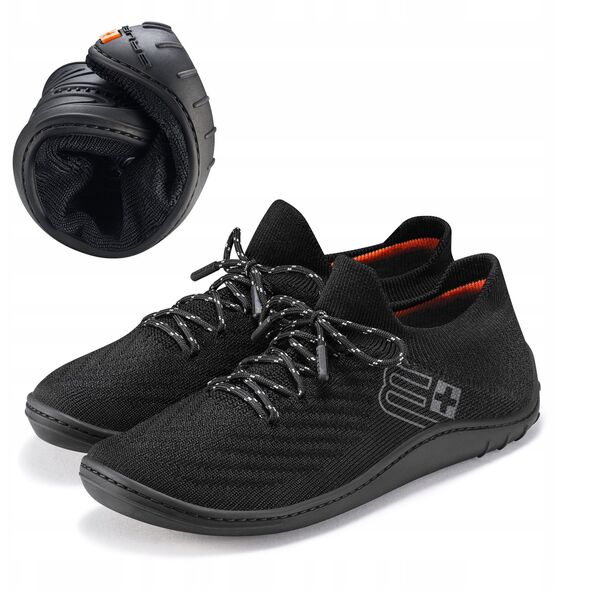 SH5010W Buty damskie BAREFOOT MERINO czarny/czarny 37