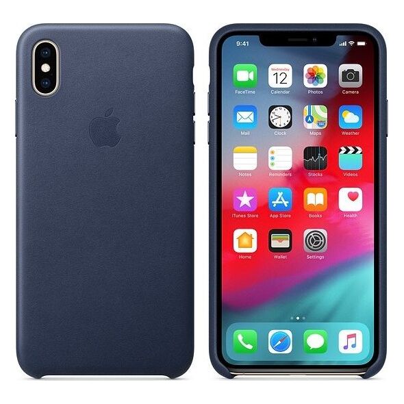 Apple iPhone XS Max Leather Case midnight blue
