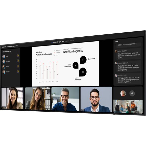 SAMSUNG QP105DX-5K - 267 εκ. (105") Διαγώνιος κλάση QPDX-5K Series LCD-Display με LED-οπίσθιο φωτισμό - Ψηφιακή Σήμανση - Tizen OS - 5K UHD (2160p) 5120 x 2160 - Σχιστόλιθος Μαύρο