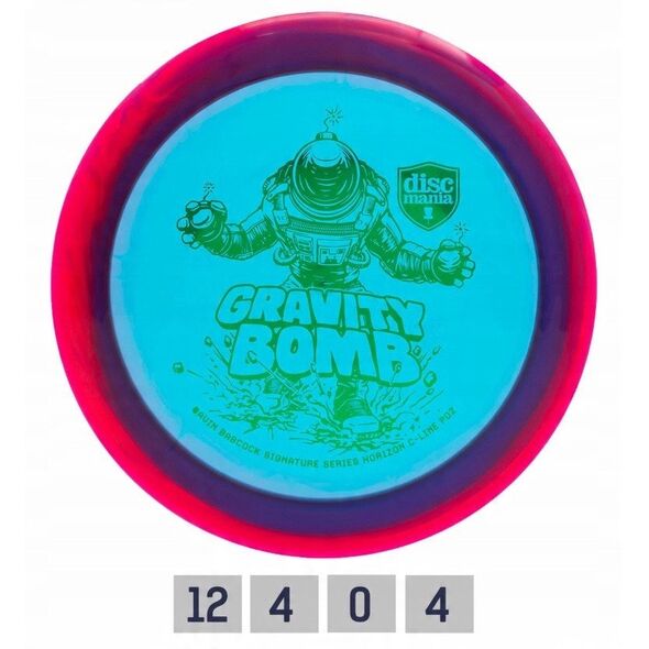 Discgolf DISCMANIA Distance Driver C-LINE PD2 Gravity Bomb Teal/Red 12/4/0/4
