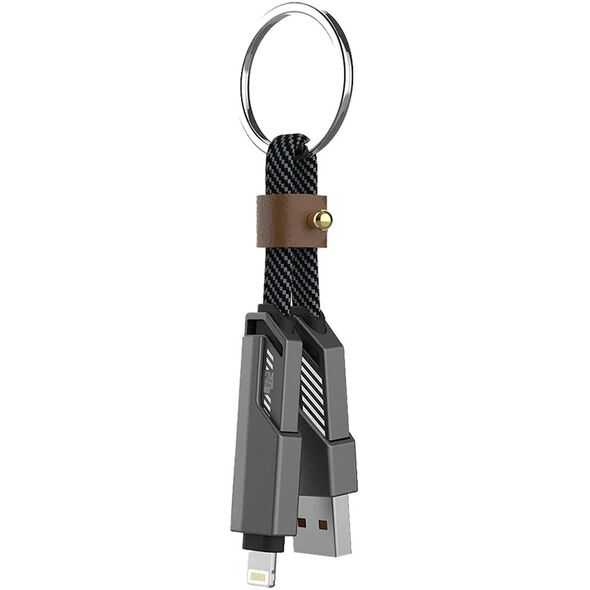 4smarts Καλώδιο USB-C ComboCord Flat 240W, 1,5m + Καλώδιο Μπρελόκ