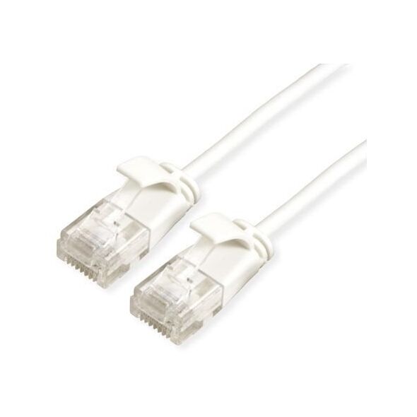 ROLINE GREEN UTP patchkabel Cat.6A (Class EA), LSOH, extra dun, wit, 0,3 m
