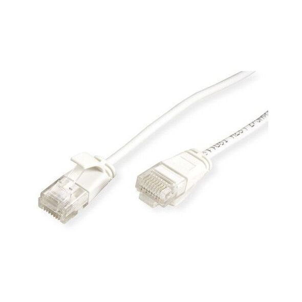 ROLINE GREEN UTP patchkabel Cat.6A (Class EA), LSOH, extra dun, wit, 0,3 m