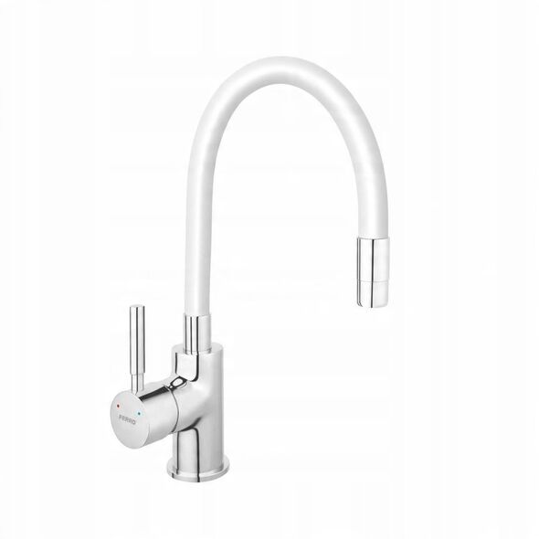 FERRO FITNESS sink faucet, with white spout