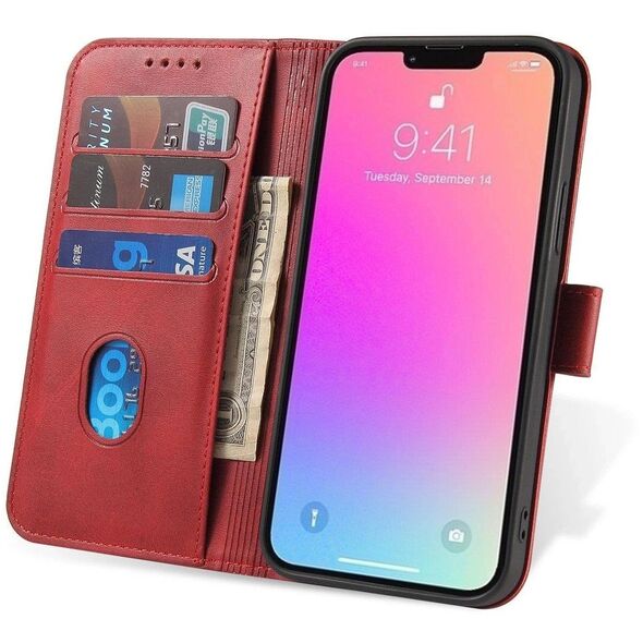 Etui Magnet Case z klapką do Samsung Galaxy S25 - czerwone