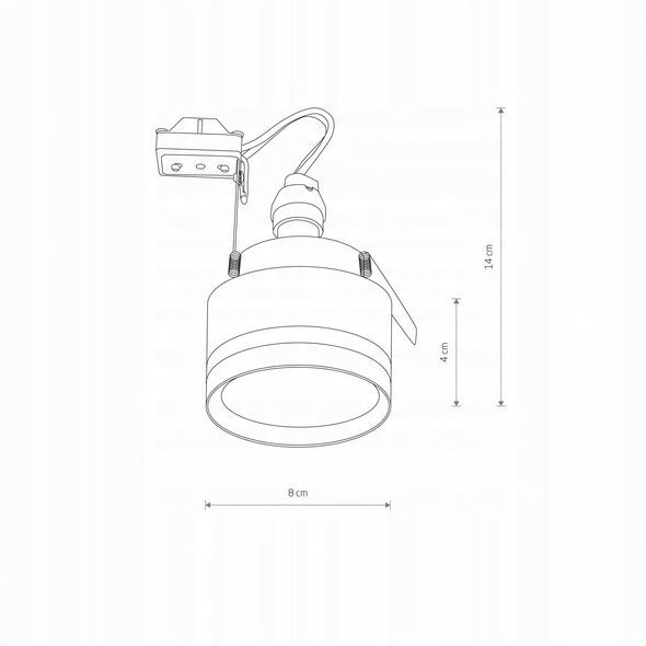 Nowodvorski Mljet 10493 φωτιστικό χωνευτό downlight 1x10W GU10 μαύρο/λευκό