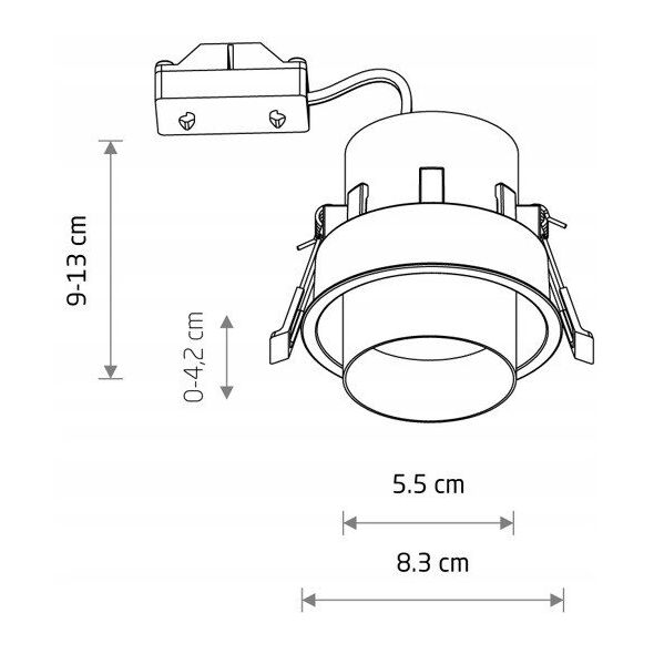 Nowodvorski Mono Slide 10797 φωτιστικό χωνευτό downlight 1x10W GU10 λευκό