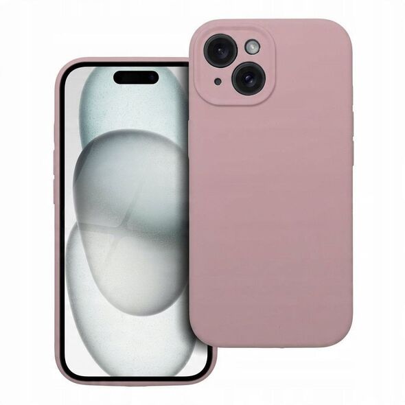 Futerał SILICONE 2mm do IPHONE 15 pudrowy róż