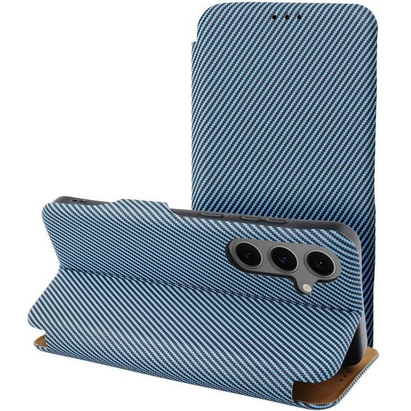 Kabura FOLIO Side Magnet kompatybilny z S-PEN do SAMSUNG S24 ULTRA niebieski