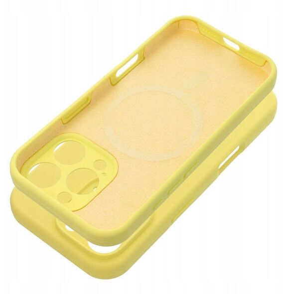Futerał SILICONE 2mm do IPHONE 16 kompatybilny z MagSafe żółty