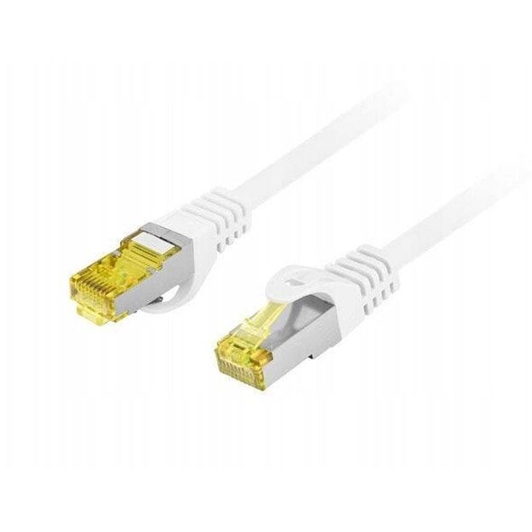 PATCHCORD KAT.6A S/FTP LSZH CU 10M BIAŁY FLUKE PASSED LANBERG