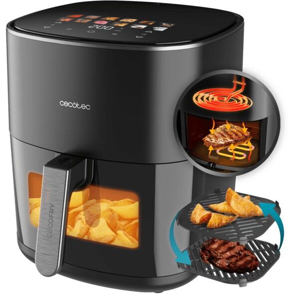 Cecotec Cecofry&Grill Duoheat 6500, μαύρο