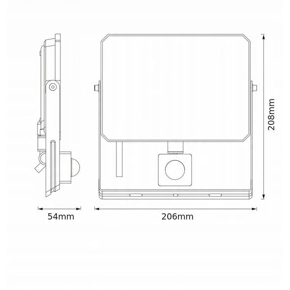 LED προβολέας OSRAM LUX, IP65, 50W, 4000K, 4500lm, με αισθητήρα κίνησης, μαύρο