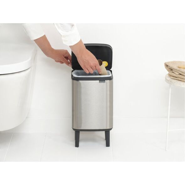Brabantia BO Κάδος απορριμμάτων HI 4 l Ματ Ατσάλι Ανθεκτικό στις Δαχτυλιές