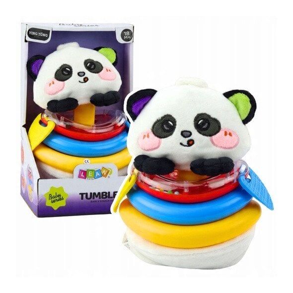 Αισθητηριακό Παιχνίδι Tumbler Panda Πυραμίδα Κουνιστή Κουδουνίστρα Οδοντοφυΐας