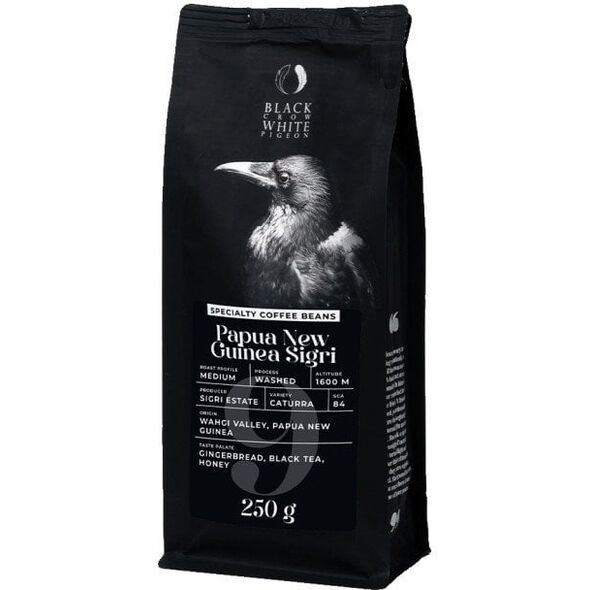 Εξειδικευμένοι κόκκοι καφέ Black Crow White Pigeon Παπούα Νέα Γουινέα Sigri, 250 g