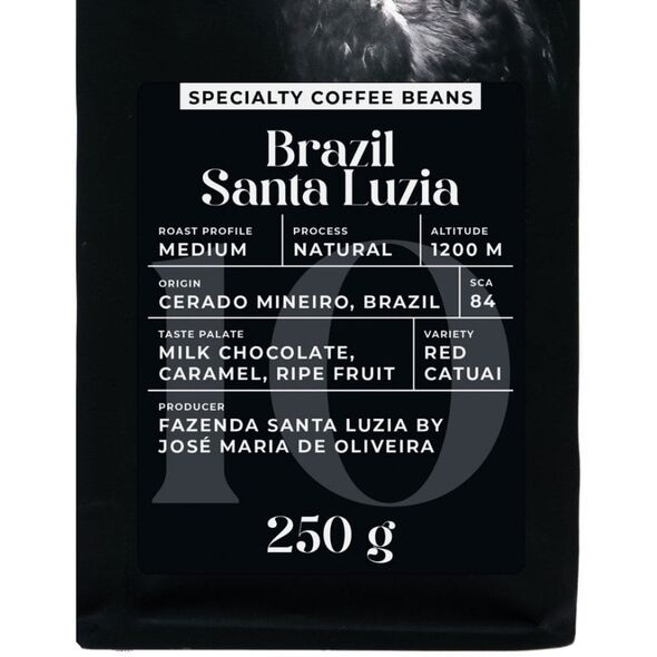 Εξειδικευμένοι κόκκοι καφέ Black Crow White Pigeon Βραζιλία Santa Luzia, 250 γρ