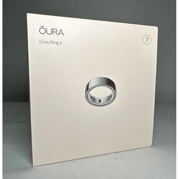 Oura Ring 4 έξυπνο δαχτυλίδι, Ασημί, μέγεθος 7