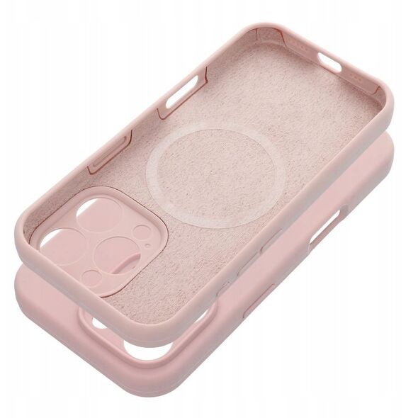 Θήκη SILICONE 2mm για IPHONE 16 Plus συμβατή με MagSafe σε πουδρέ ροζ