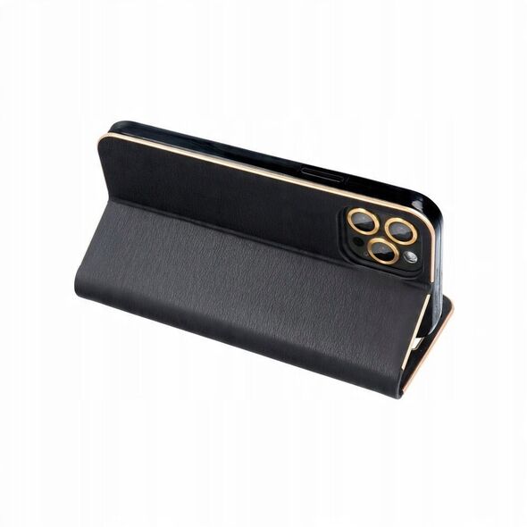 Θήκη LUNA Book Gold για XIAOMI Redmi Note 14 5G μαύρο