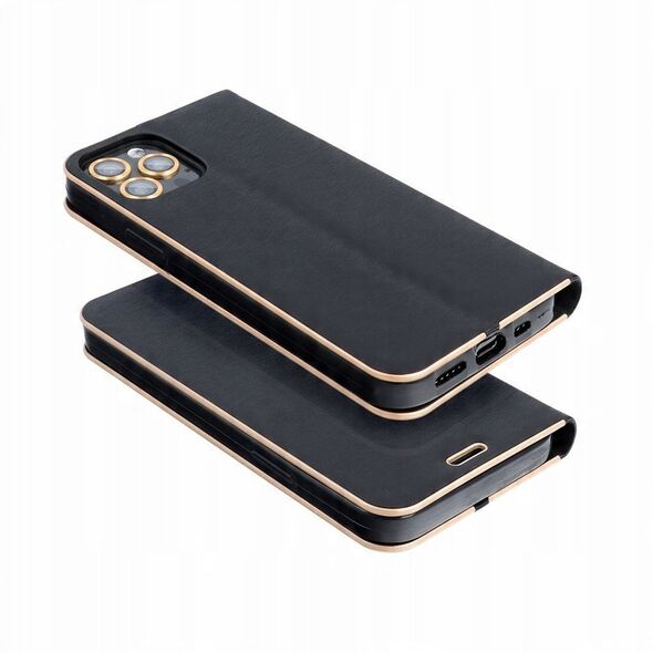 Θήκη LUNA Book Gold για XIAOMI Redmi Note 14 5G μαύρο