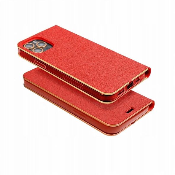 Θήκη LUNA Book Gold για XIAOMI Redmi Note 14 5G κόκκινο