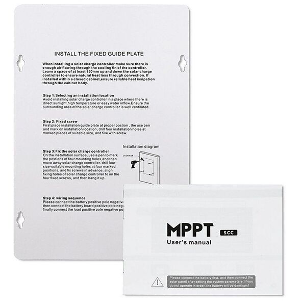 Solarny regulator ładowania MPPT z czujnikiem temperatury 30A | 12V/24V | LCD | 2xUSB | Bluetooth | APP | GEL | LiFePO4 Qoltec
