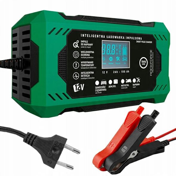 Φορτιστής μπαταρίας με οθόνη LCD
