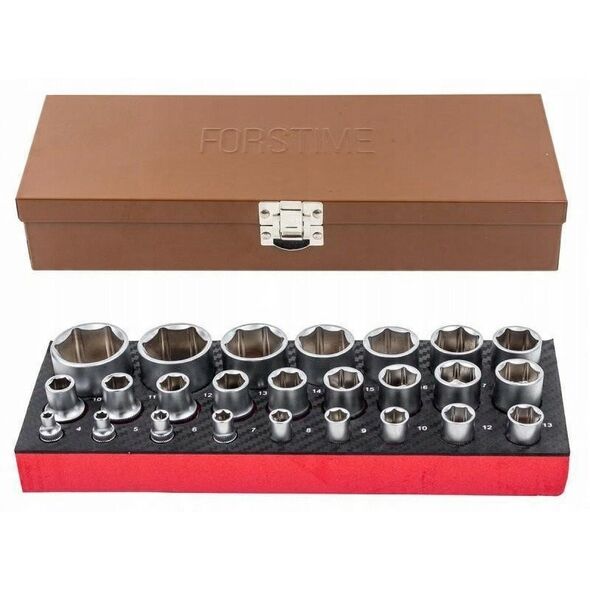 Σετ καρυδάκια 1/4" & 1/2" 25τμχ. (4-32mm) (6-γωνιακά)