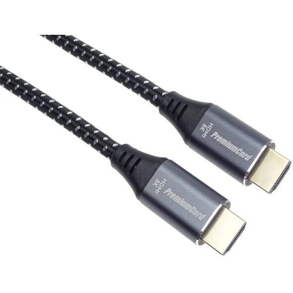 Καλώδιο HDMI 2.1 High Speed + Ethernet καλώδιο 8K@60Hz, επιχρυσωμένοι συνδετήρες, 1,5m PremiumCord