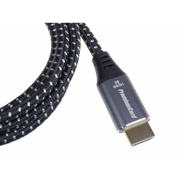 Καλώδιο HDMI 2.1 High Speed + Ethernet καλώδιο 8K@60Hz, επιχρυσωμένοι συνδετήρες, 1,5m PremiumCord