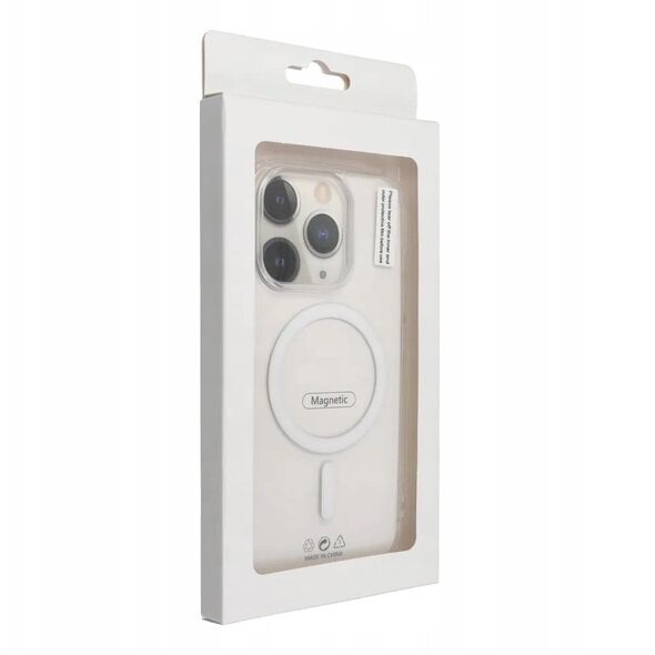Drop Glue Colorful Ring Mag Cover συμβατό με MagSafe ταιριάζει στο IPHONE 12 PRO MAX λευκό
