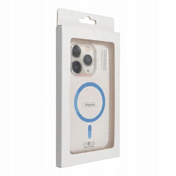 Drop Glue Colorful Ring Mag Cover συμβατό με MagSafe ταιριάζει στο IPHONE 15 ανοιχτό μπλε