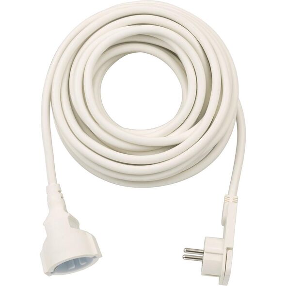 Brennenstuhl Quality Plastic Extension Cable with Flat Plug 10m H05VV-F3G1.5 white (1168980210) (BNN1168980210) έως 12 άτοκες Δόσεις