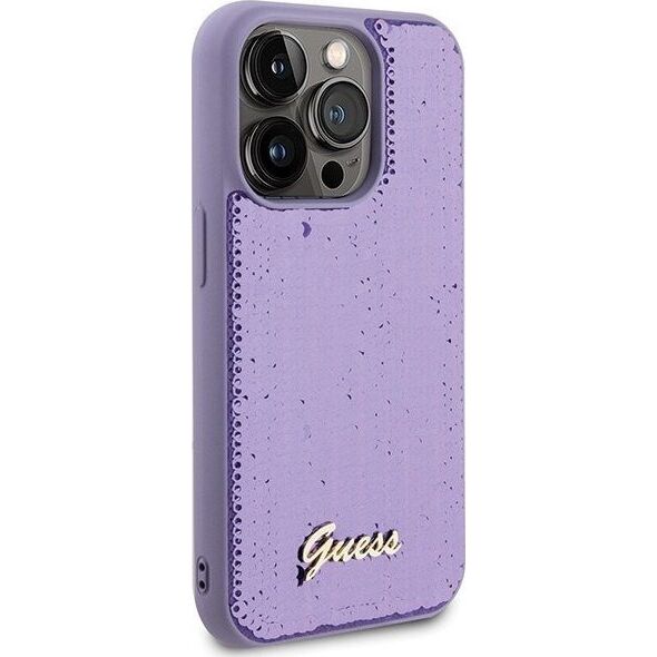 Guess Guess GUHCP15LPSFDGSU iPhone 15 Pro 6.1" fioletowy/purple hardcase Sequin Script Metal