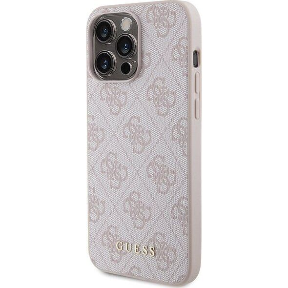 Guess Guess GUHCP15XG4GFPI iPhone 15 Pro Max 6.7" różowy/pink hard case 4G Metal Gold Logo