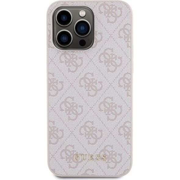 Guess Guess GUHCP15XG4GFPI iPhone 15 Pro Max 6.7" różowy/pink hard case 4G Metal Gold Logo