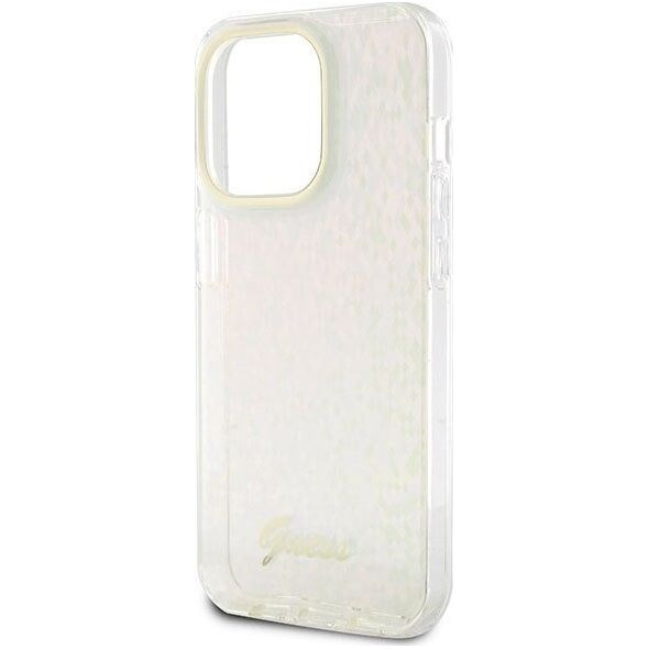 Guess Guess GUHCP15XHDECMP iPhone 15 Pro Max 6.7" różowy/pink hardcase IML Faceted Mirror Disco Iridescent