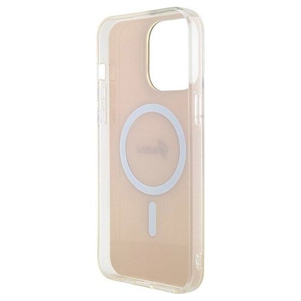 Guess Guess GUHMP15XHITSP iPhone 15 Pro Max 6.7" różowy/pink hardcase IML Iridescent MagSafe