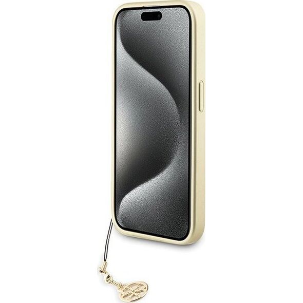 Guess Guess GUHCP15LGF4GGR iPhone 15 Pro 6.1" szary/grey hardcase 4G Charms Collection