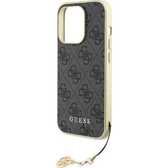 Guess Guess GUHCP15LGF4GGR iPhone 15 Pro 6.1" szary/grey hardcase 4G Charms Collection