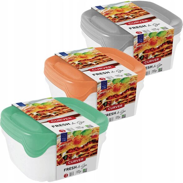 Kadax Curver Pojemnik Na Żywność Pudełko Na Lunch 3szt