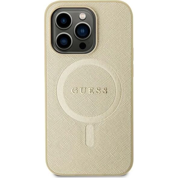 Guess Guess GUHMP15MPSAHMCB iPhone 15 Plus / 14 Plus 6.7" złoty/gold hardcase Saffiano MagSafe