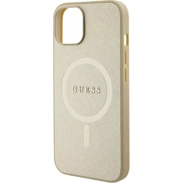 Guess Guess GUHMP15MPSAHMCB iPhone 15 Plus / 14 Plus 6.7" złoty/gold hardcase Saffiano MagSafe
