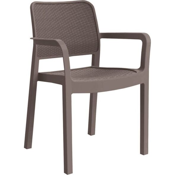 Allibert Fotele ogrodowe plastikowe SAMANNA - cappuchino
