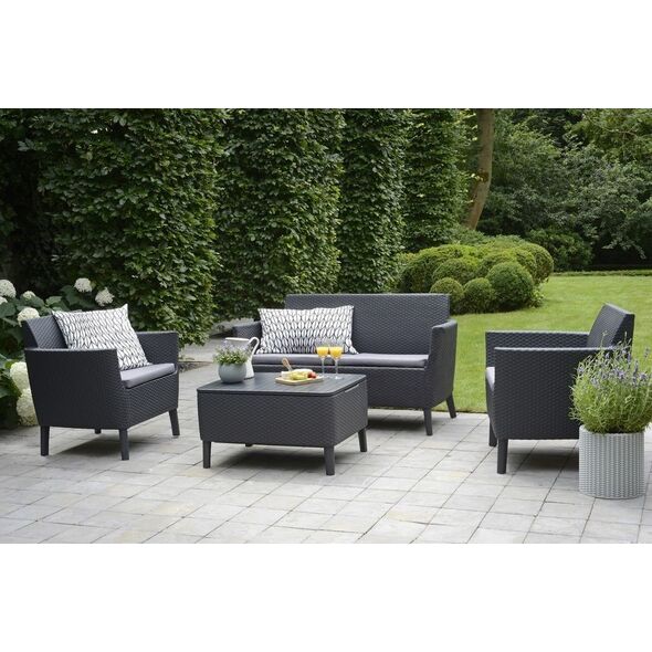 Allibert Podwójna sofa SALEMO - grafit
